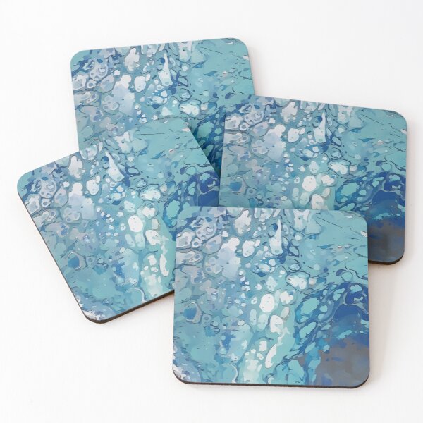 Item preview, Ice Cold Blues and Grays, Dirty Pour Acrylic Organic Pattern - WelshDesignsRB001 designed and sold by welshdesigns.