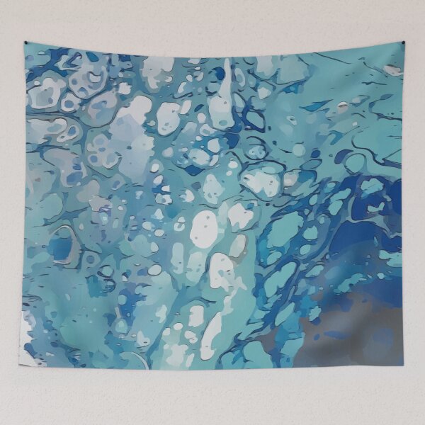 Item preview, Ice Cold Blues and Grays, Dirty Pour Acrylic Organic Pattern - WelshDesignsRB001 designed and sold by welshdesigns.