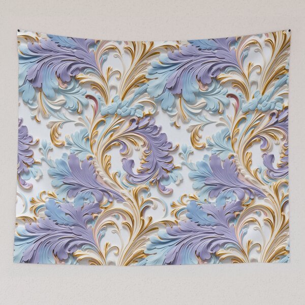 Item preview, Colorful Feathery 3D Purple Swirl Print Background designed and sold by PaperieJennifer.