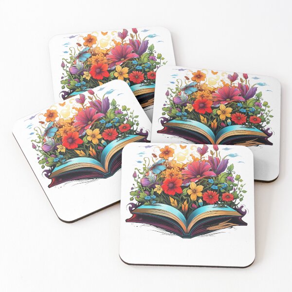 Item preview, Open Book with Wild Flowers Book Aesthetic designed and sold by ArtFromBeyond.