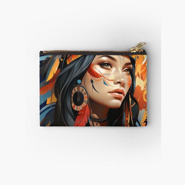 Item preview, Beautiful Native American Woman designed and sold by StudioRedKoala.