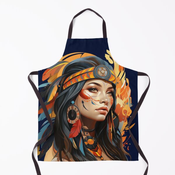 Item preview, Beautiful Native American Woman designed and sold by StudioRedKoala.