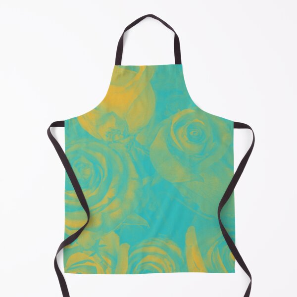 Item preview, Psychedelic Aesthetic Roses in Cyan and Yellow designed and sold by Trish Dish.