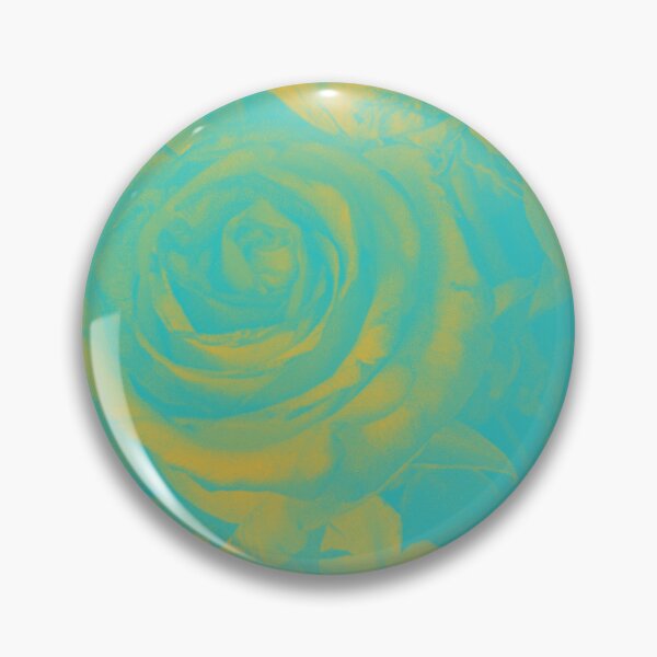 Item preview, Psychedelic Aesthetic Roses in Cyan and Yellow designed and sold by Trish Dish.