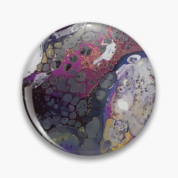 Item preview, Awesome Purple, Yellow, Black and White Dirty Pour Acrylic Organic Pattern - WelshDesignsRB001 designed and sold by welshdesigns.