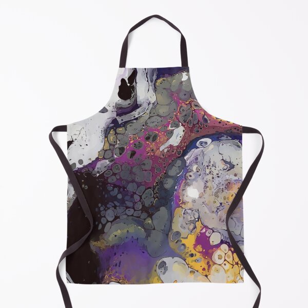 Item preview, Awesome Purple, Yellow, Black and White Dirty Pour Acrylic Organic Pattern - WelshDesignsRB001 designed and sold by welshdesigns.