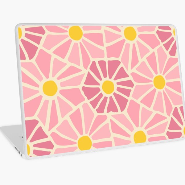 Tessellated Flowers Pattern - Pink Tiles (macro) Laptop Skin