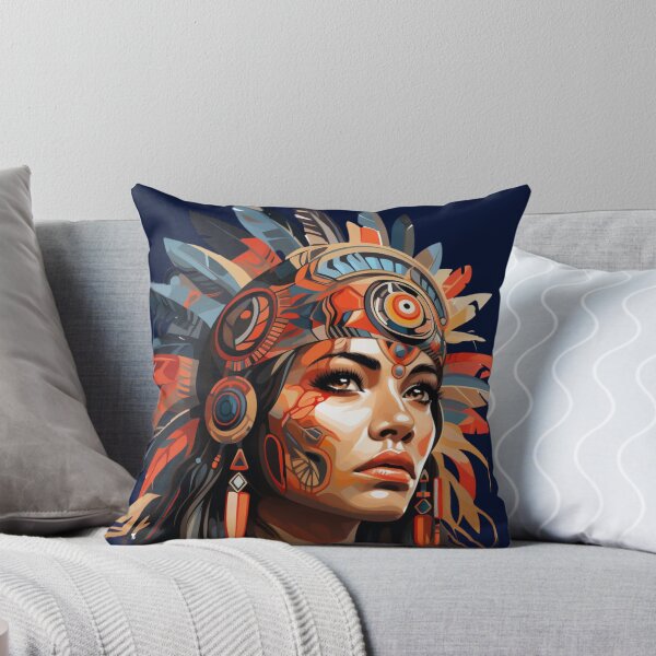 Item preview, Beautiful Native American Woman designed and sold by StudioRedKoala.