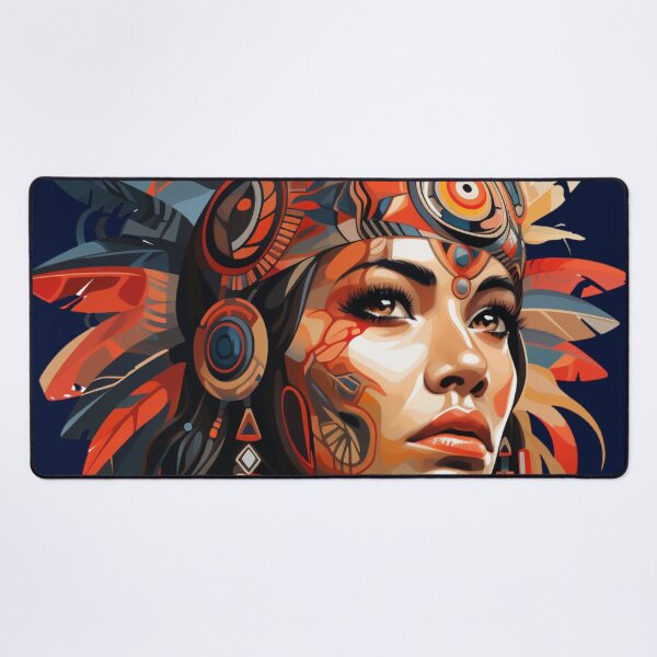 Item preview, Beautiful Native American Woman designed and sold by StudioRedKoala.