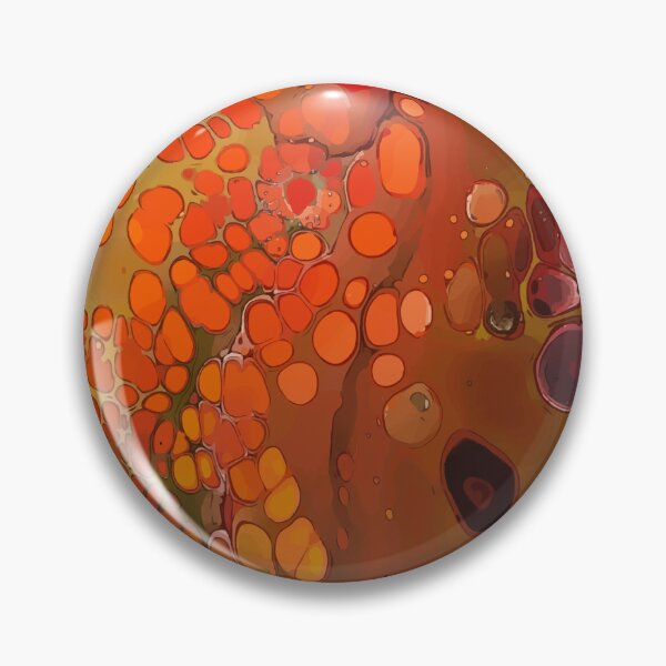 Item preview, Orange, Red and Yellow Cells of a Dirty Pour Acrylic Organic Pattern - WelshDesignsRB001 designed and sold by welshdesigns.