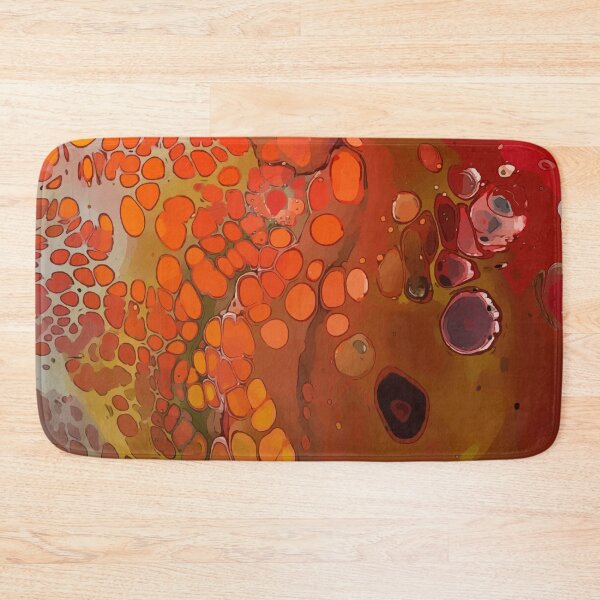 Item preview, Orange, Red and Yellow Cells of a Dirty Pour Acrylic Organic Pattern - WelshDesignsRB001 designed and sold by welshdesigns.