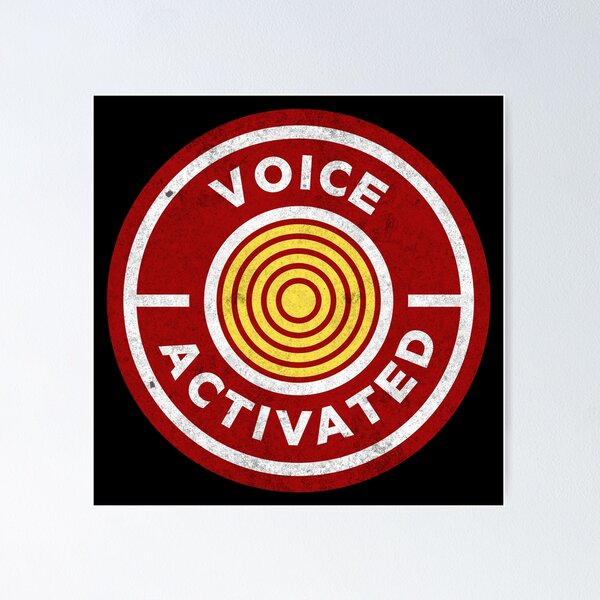 Item preview, VOICE ACTIVATED - Red Yellow & White STICKER STYLE designed and sold by tinytiger77.