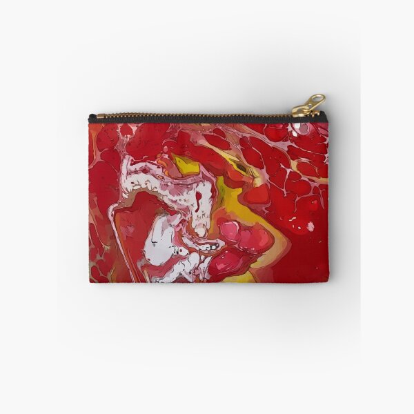 Item preview, Blood Red and Egg Yolk Yellow, Dirty Pour Acrylic Organic Pattern - WelshDesignsRB001 designed and sold by welshdesigns.
