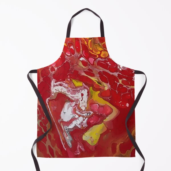 Item preview, Blood Red and Egg Yolk Yellow, Dirty Pour Acrylic Organic Pattern - WelshDesignsRB001 designed and sold by welshdesigns.