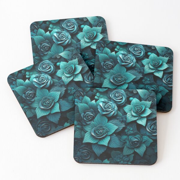 Item preview, Cyan flowers texture v4 designed and sold by KostasCreations.