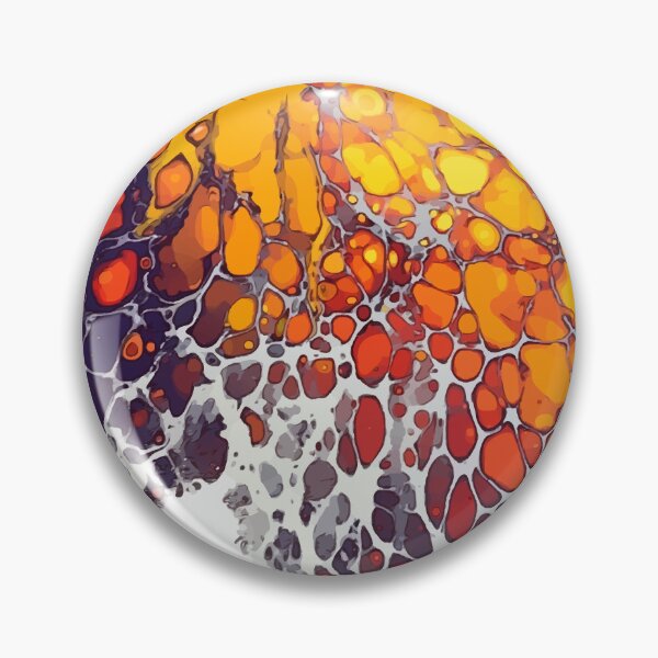 Item preview, Brilliant Orange with Red and Purple Dirty Pour Acrylic Organic Pattern - WelshDesignsRB001 designed and sold by welshdesigns.