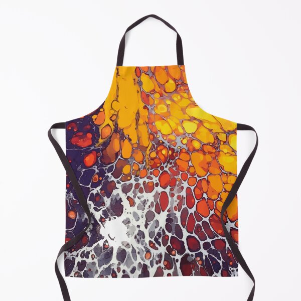 Item preview, Brilliant Orange with Red and Purple Dirty Pour Acrylic Organic Pattern - WelshDesignsRB001 designed and sold by welshdesigns.