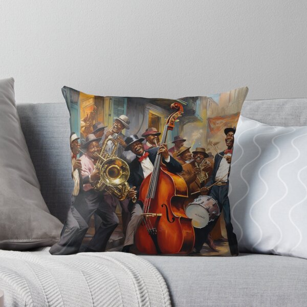 Artikelvorschau, Eine Vintage-Illustration einer New Orleans Jazz Band entworfen und verkauft von GoodOldVintage.