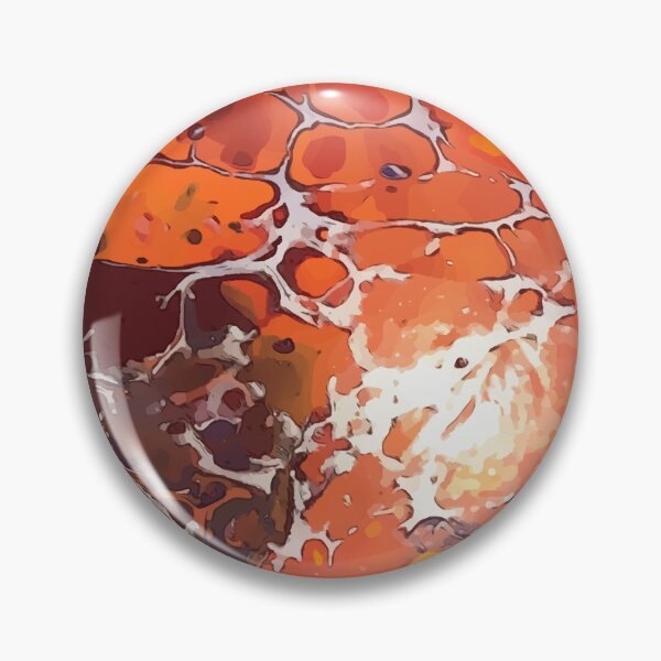 Item preview, Orange and Blood Red, Dirty Pour Acrylic Organic Pattern - WelshDesignsRB001 designed and sold by welshdesigns.