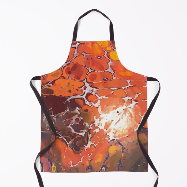 Item preview, Orange and Blood Red, Dirty Pour Acrylic Organic Pattern - WelshDesignsRB001 designed and sold by welshdesigns.