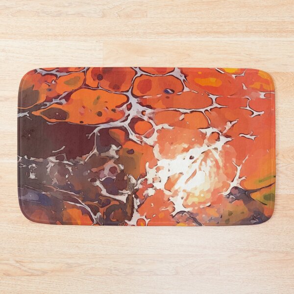 Item preview, Orange and Blood Red, Dirty Pour Acrylic Organic Pattern - WelshDesignsRB001 designed and sold by welshdesigns.
