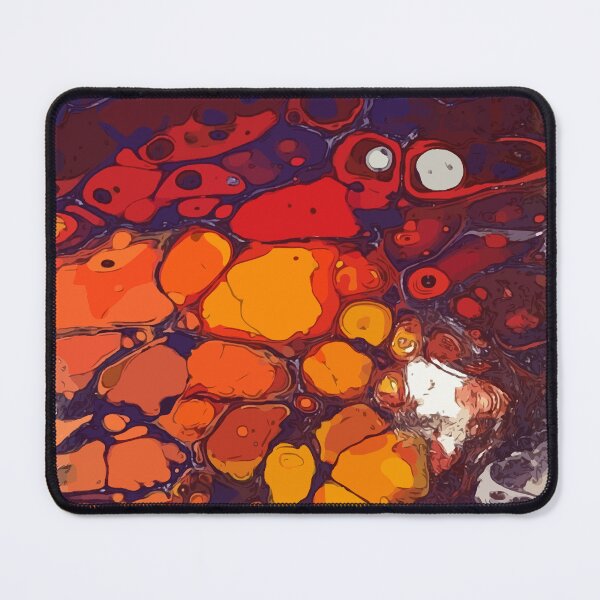 Item preview, Bright Orange, Purple and Red, Dirty Pour Acrylic Organic Pattern - WelshDesignsRB001 designed and sold by welshdesigns.