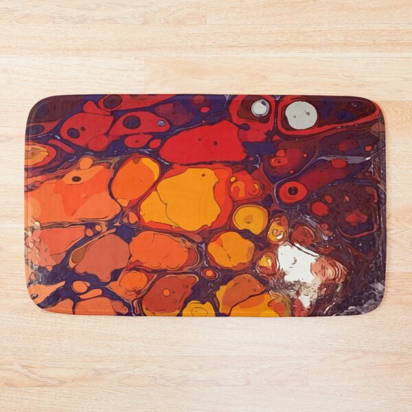 Item preview, Bright Orange, Purple and Red, Dirty Pour Acrylic Organic Pattern - WelshDesignsRB001 designed and sold by welshdesigns.