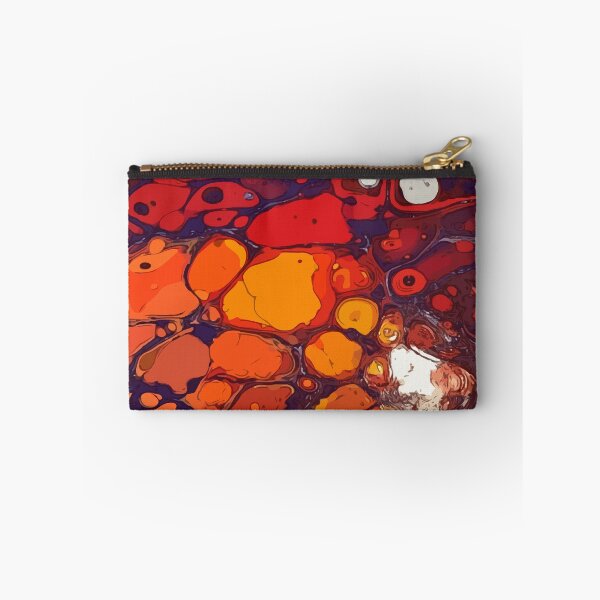 Item preview, Bright Orange, Purple and Red, Dirty Pour Acrylic Organic Pattern - WelshDesignsRB001 designed and sold by welshdesigns.