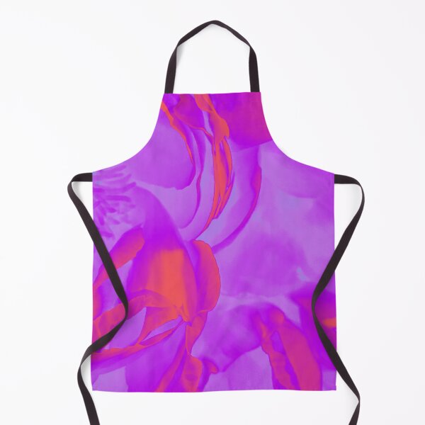 Item preview, Neon Duotone Psychedelic Aesthetic Flowers in Purple and Orange designed and sold by Trish Dish.