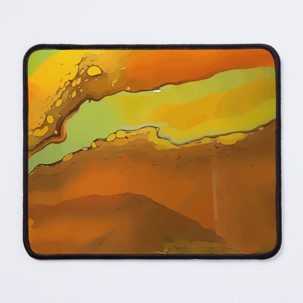 Item preview, Orange and Green River Looking Dirty Pour Acrylic Organic Pattern - WelshDesignsRB001 designed and sold by welshdesigns.