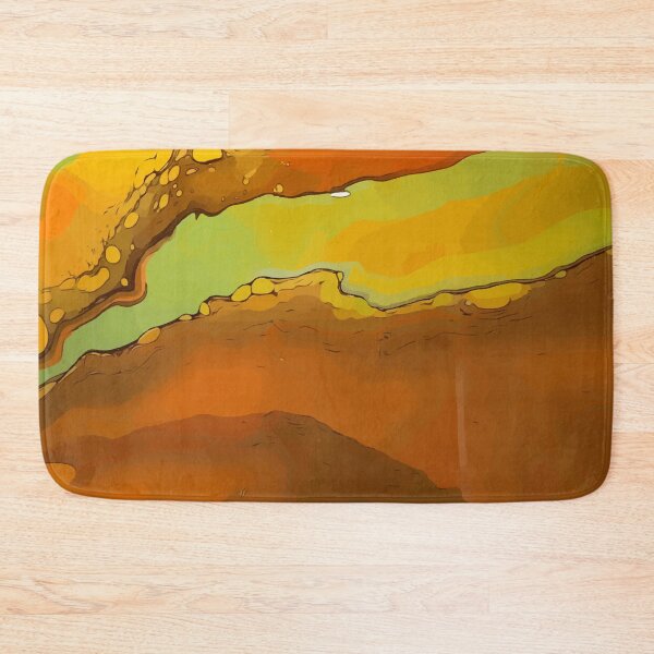 Item preview, Orange and Green River Looking Dirty Pour Acrylic Organic Pattern - WelshDesignsRB001 designed and sold by welshdesigns.