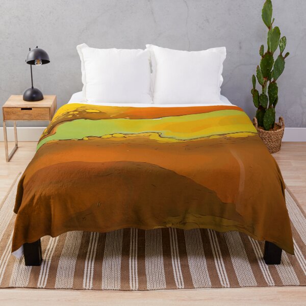 Item preview, Orange and Green River Looking Dirty Pour Acrylic Organic Pattern - WelshDesignsRB001 designed and sold by welshdesigns.