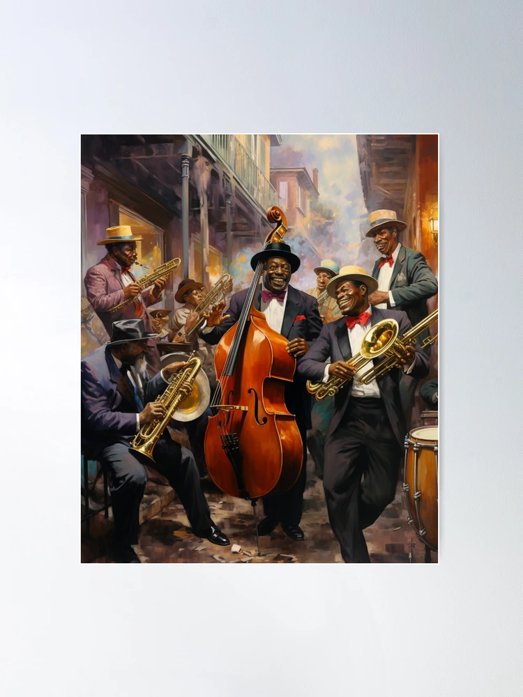 A Vintage Illustration of a New Orleans Jazz Band