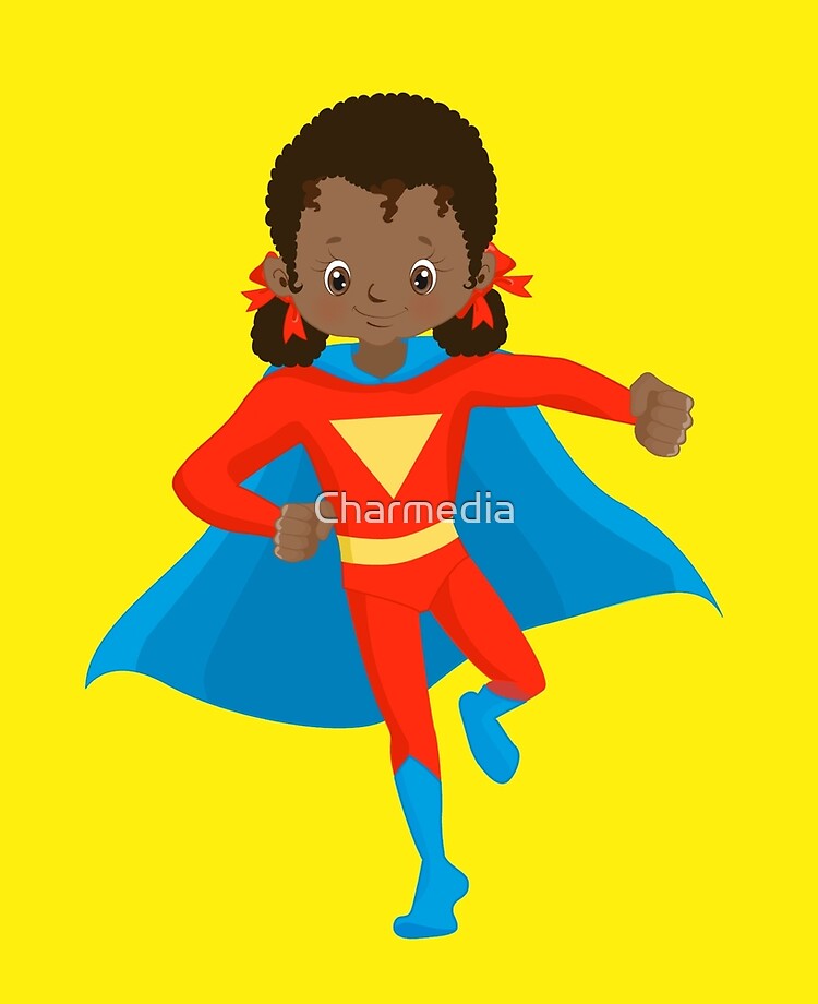 Funda y vinilo para iPad «Chica afroamericana Superhéroe Niños Niña negra»  de Charmedia | Redbubble