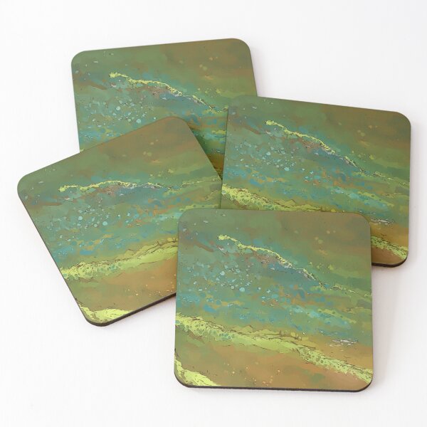 Item preview, Muddy Green and Brown or Yellow Dirty Pour Acrylic Organic Pattern - WelshDesignsRB001 designed and sold by welshdesigns.