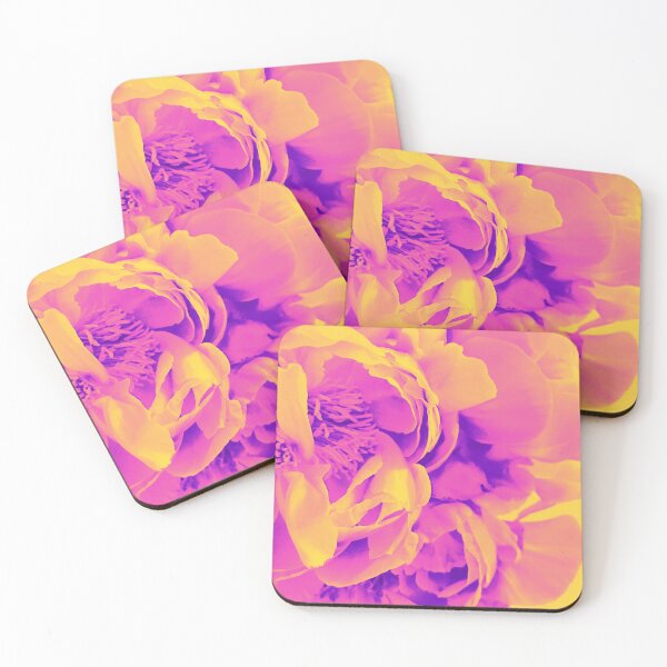 Item preview, Duotone Psychedelic Aesthetic Flowers in Purple and Yellow designed and sold by Trish Dish.