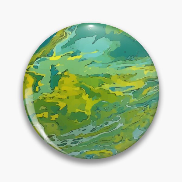 Item preview, Lime Green and Teal Colored Dirty Pour Acrylic Organic Pattern - WelshDesignsRB001 designed and sold by welshdesigns.