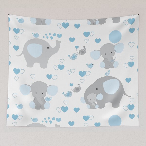 Item preview, Blue Elephant Baby Boy Nursery  designed and sold by Laura DeCamp.