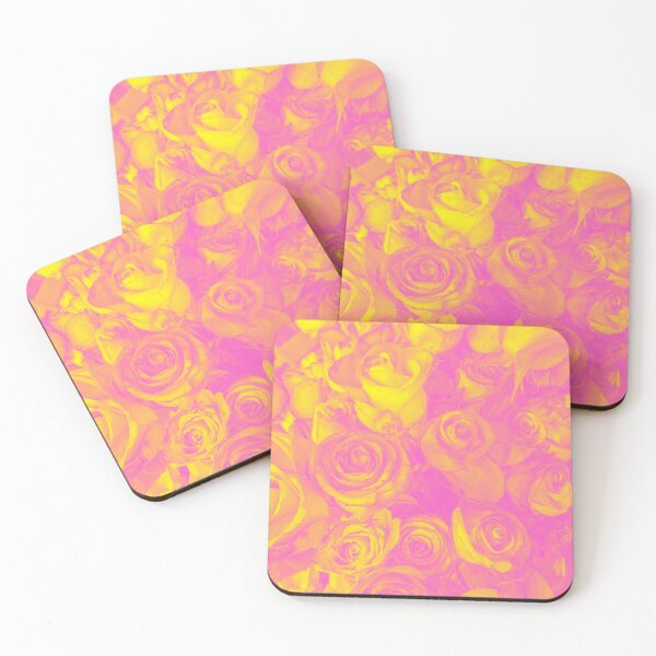 Item preview, Duotone Psychedelic Aesthetic Roses in Yellow and Pink designed and sold by Trish Dish.