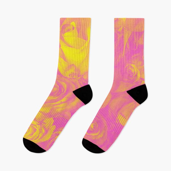 Item preview, Duotone Psychedelic Aesthetic Roses in Yellow and Pink designed and sold by Trish Dish.
