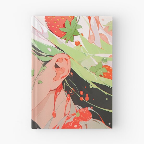 Item preview, Cute Anime Girl and Strawberries designed and sold by bubblegoth.