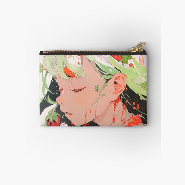 Item preview, Cute Anime Girl and Strawberries designed and sold by bubblegoth.