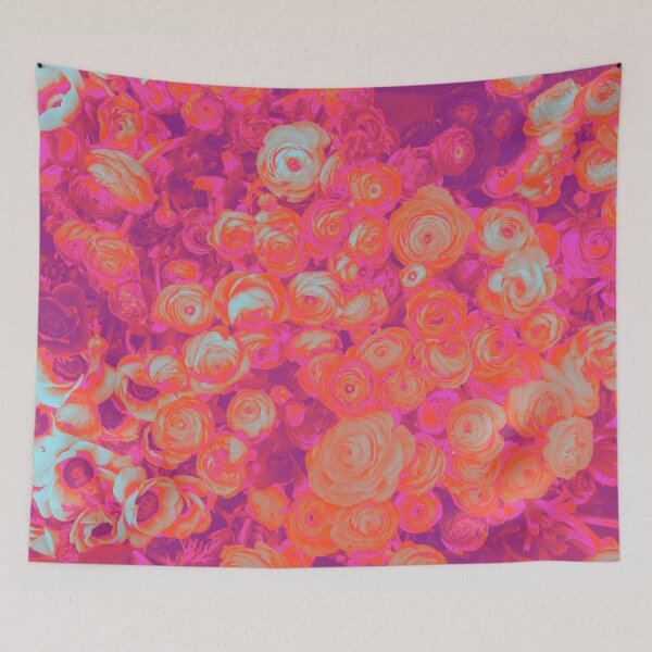 Item preview, Color Trip Boho Soul Flowers in Orange, Hot Pink and Purple designed and sold by Trish Dish.