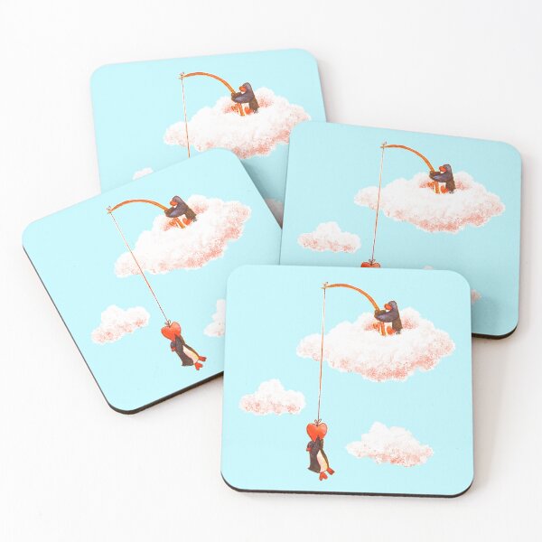 Item preview, Penguin in the clouds fishing for true love penguin  designed and sold by PenguinGirl-Art.