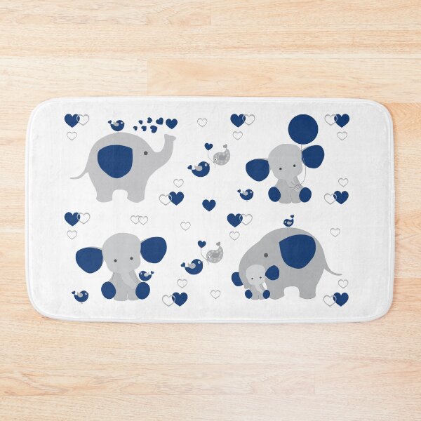 Item preview, Navy Blue Safari Animals Elephant Baby Boy Nursery  designed and sold by Laura DeCamp.