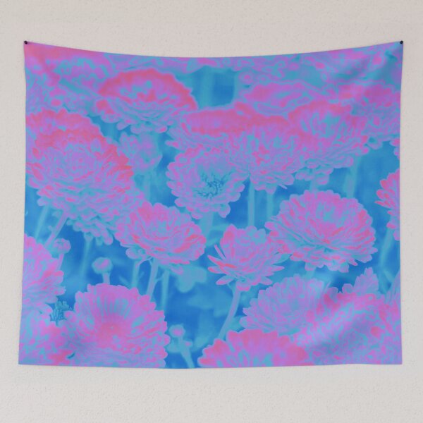 Item preview, Hippiness Flowers in Hot Pink and Blue designed and sold by Trish Dish.