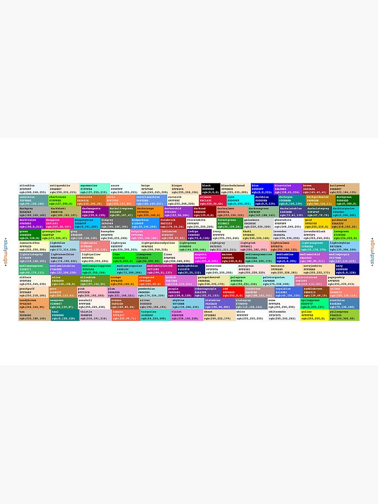 Thumbnail 6 of 6, Coffee Mug, CSS Color Codes Study Mug designed and sold by ApplicVision.