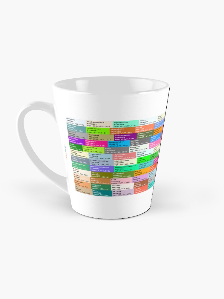 Thumbnail 3 of 4, Coffee Mug, CSS Color Codes Study Mug designed and sold by ApplicVision.