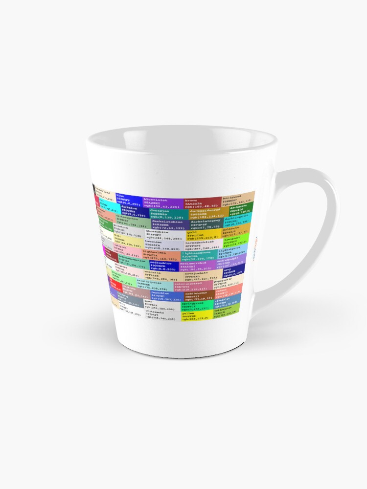Thumbnail 1 of 4, Coffee Mug, CSS Color Codes Study Mug designed and sold by ApplicVision.