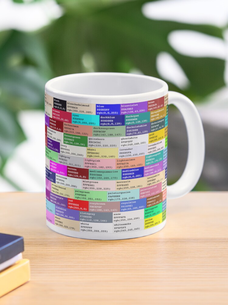 Thumbnail 1 of 6, Coffee Mug, CSS Color Codes Study Mug designed and sold by ApplicVision.